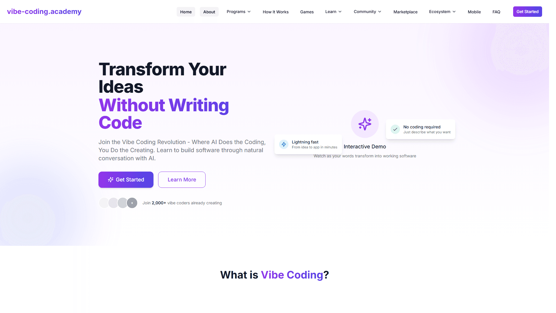 Vibe Coding Academy screenshot